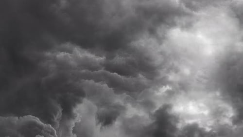 Dramatic Dark Storm Clouds Billowing