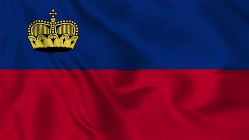 Realistic Liechtenstein Flag Waving Seamlessly for National Identity