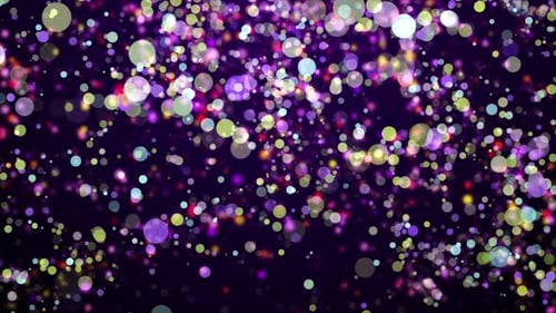 Colorful Abstract Particles Background Loop V4