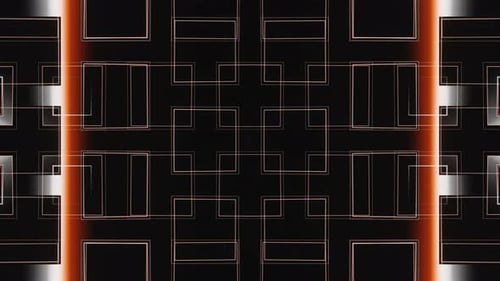 Flash Orange and White Squares Vj Loop Animation Background