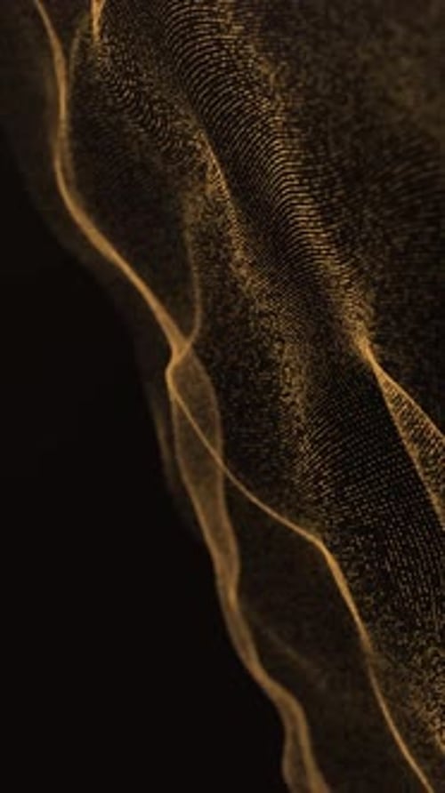 Abstract Golden Flowing Particle Wave Background
