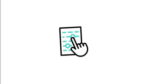 Icono animado de instrucciones