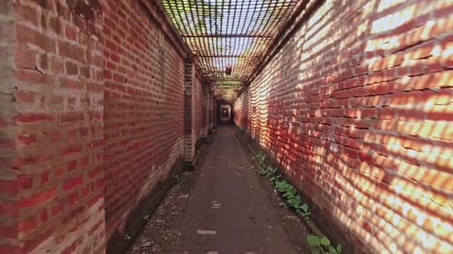 Passage Tunnel Prison Walk Pov Hyperlapse