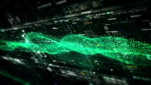 Futuristic Digital Data Stream Network Technology Background