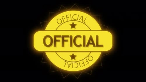 Animated Official Badge with Neon Glow
