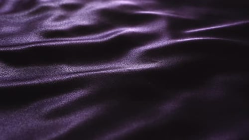 Purple Fabric Ripples Slowly and Gently