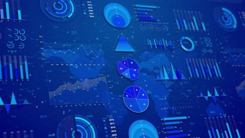 HUD Technology Infographic Elements Sci Fi User Interface Data Display Financial Business Charts