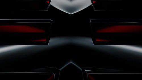 Dark Reflective Geometric Shapes Abstract Background Loop