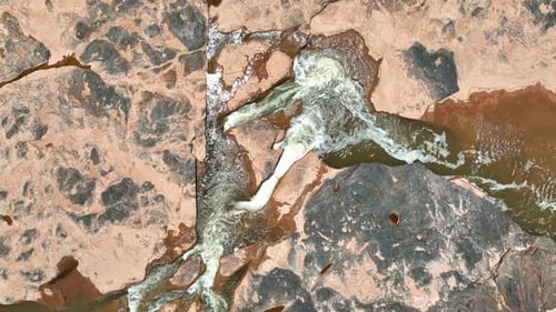 Aerial view of Salt River Canyon, Salt River, United States.