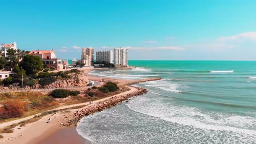 Sandy coastline in Spain