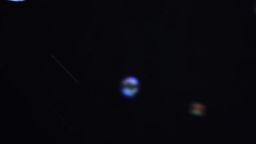 Soap Bubbles Moving On Black Background