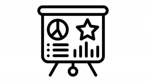 statistics line icon animation
