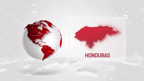 Animated Digital Globe with Country Map and Data Display