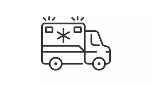 Animated Ambulance Medical Line Icon