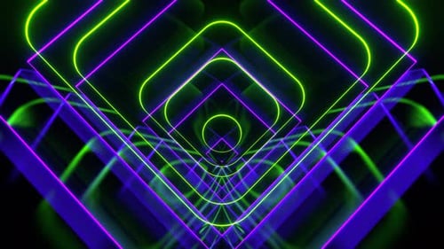 Lime And Purple Hypnotic Abstract Moving Background Vj Loop In 4K