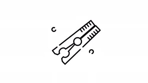 Animated Flat Design Clothespin Icon