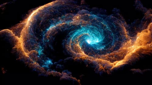 Abstract Swirling Cosmic Nebula Loop Background