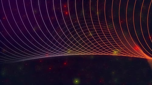 Abstract Wavy Grid Lines Futuristic Background Loop