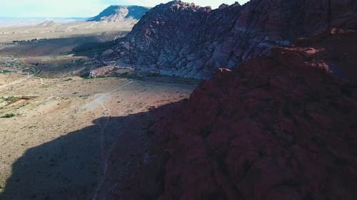 Drone footage of Red Rock Canyon National Conservation Area Nevada.