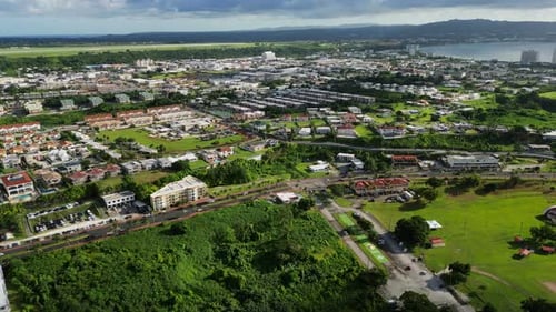 Panorama-Luftaufnahme von Guam an der südlichsten der Marianen im Westpazifik