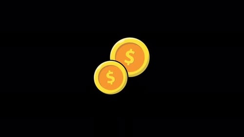 Animated Dollar Coins for Financial Concepts