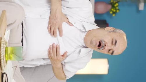 Vertical video of Chest tightness, heart problem.