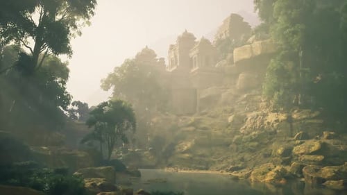 Remote Sanctuary Perched Above Soothing Pool with Archaeological Charm