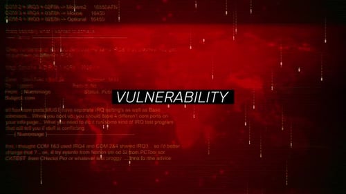 Texto de vulnerabilidad en la pantalla de fondo de hackeo