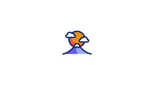 Fuji Mountain Animated Icon