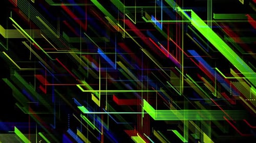 Colorful Futuristic Lines Data Flow Tech Background
