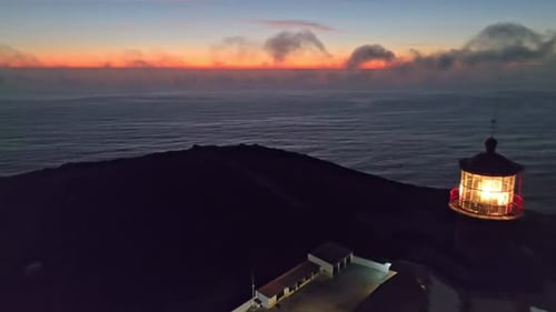 Lighthouse on Cabo Espichel Cape Espichel on Atlantic Ocean