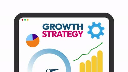 Business Growth Strategy Tablet Dashboard