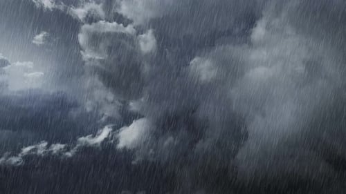 Dark Storm Clouds and Heavy Rain