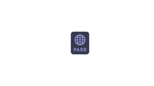 Flat Design Passport Icon Animation