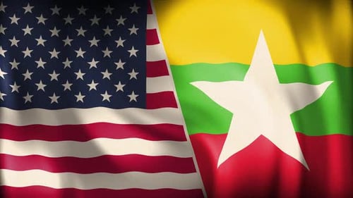 Usa And Myanmar Background Loop