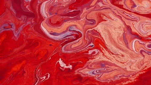 Abstract Fluid Art with Red, White, and Blue