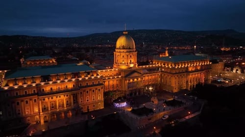 Budapest, Hungría, vista aérea del Castillo de Buda