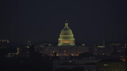 US Capitol Building at Night in Washington DC