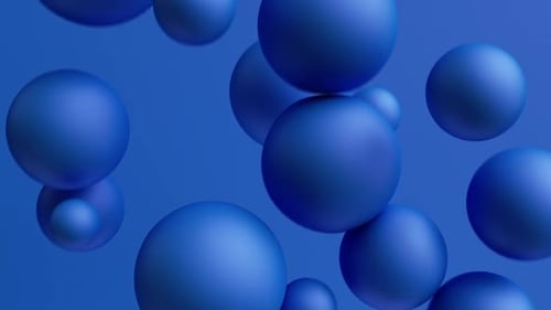 Abstract Blue Spheres Bouncing Loop Background