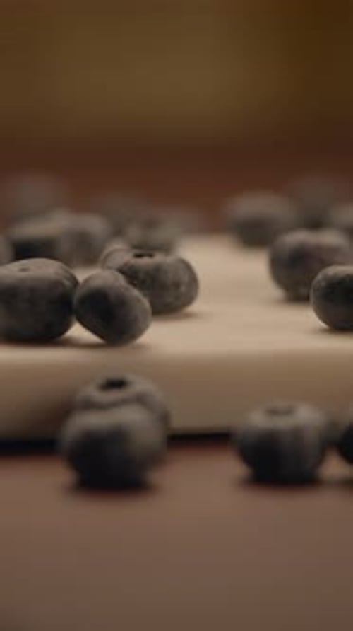 Blueberries on a Table Close Up