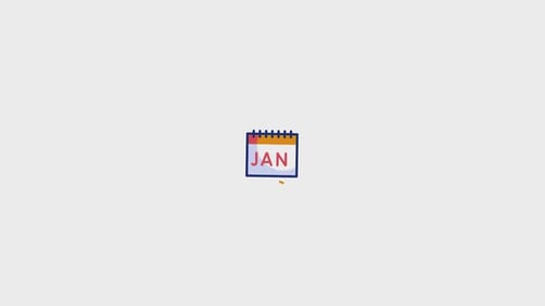 Animiertes Januar-Symbol