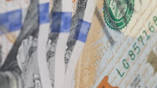 Close-up of US Hundred Dollar Bills