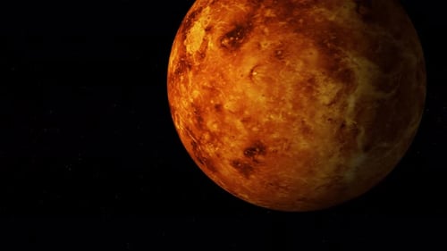 Venus Surface 3d Rotated Planet View Space