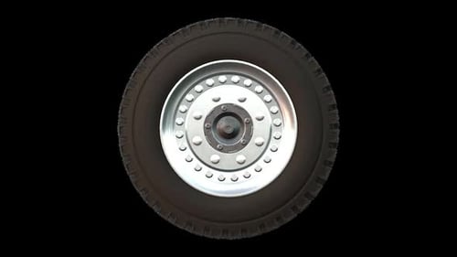 3d rendering animation design of car tires spinning