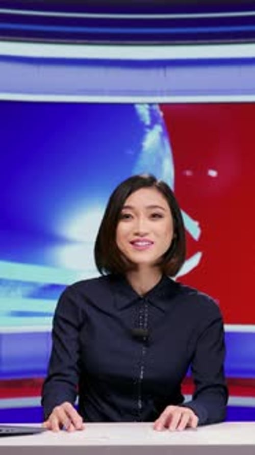 Vertical Video Media Broadcaster spricht über Ereignisse
