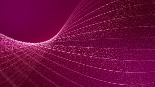 Seamless loop animation of smoothly moving pink purple abstract wallpaper with glowing particles