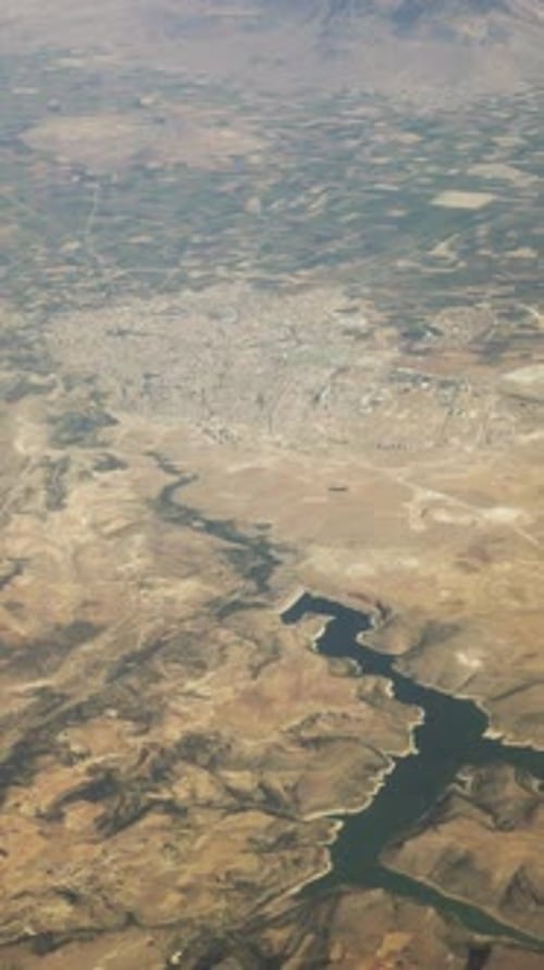 Vue depuis la fenêtre de l'avion