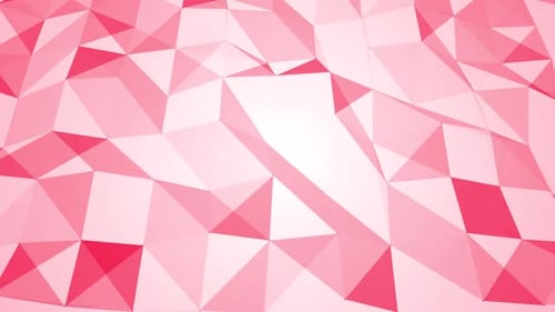 Animated Pink Geometric Polygon Surface Background Loop