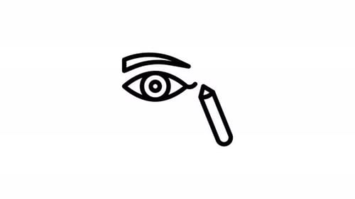 Eyeliner – Line Animated Icon – Alpha Channel – 4K