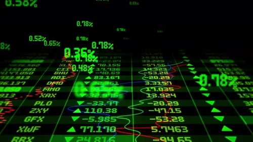 Finanz- und Geschäftswelt mit Candle Stick Graphchart